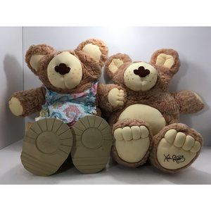Furskins 1980s Vintage Xavier Lot of 2 Plush Bears